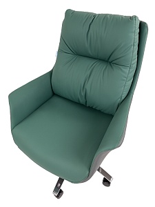 Офисное кресло CHAIRMAN 523 М, экокожа, зеленый/серый